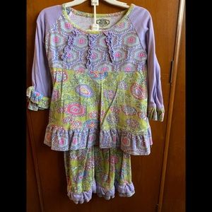 Purple & green outfit